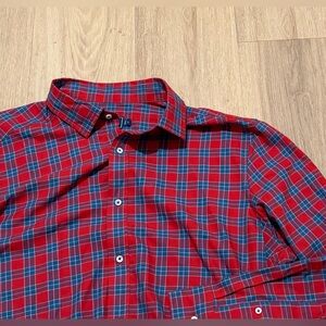 Vineyard Vines by Shep and Ian Red and Blue Plaid Button-Down Shirt size Large